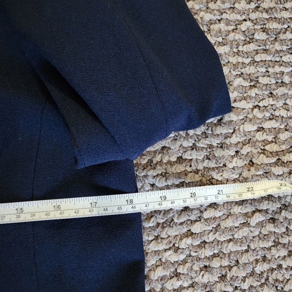 Christian Dior Vintage Navy Blue Wool Like Blazer Women's Size 4